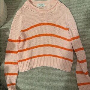 la ligne pink striped sweater